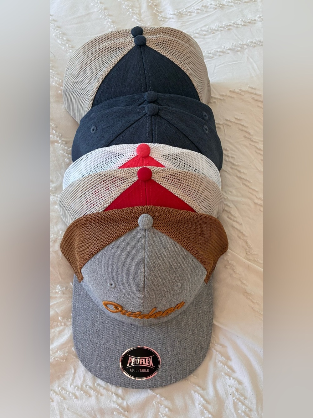 Assorted Trucker and Baseball Hats - Red, Gray, Navy, Brown outdoor cap co